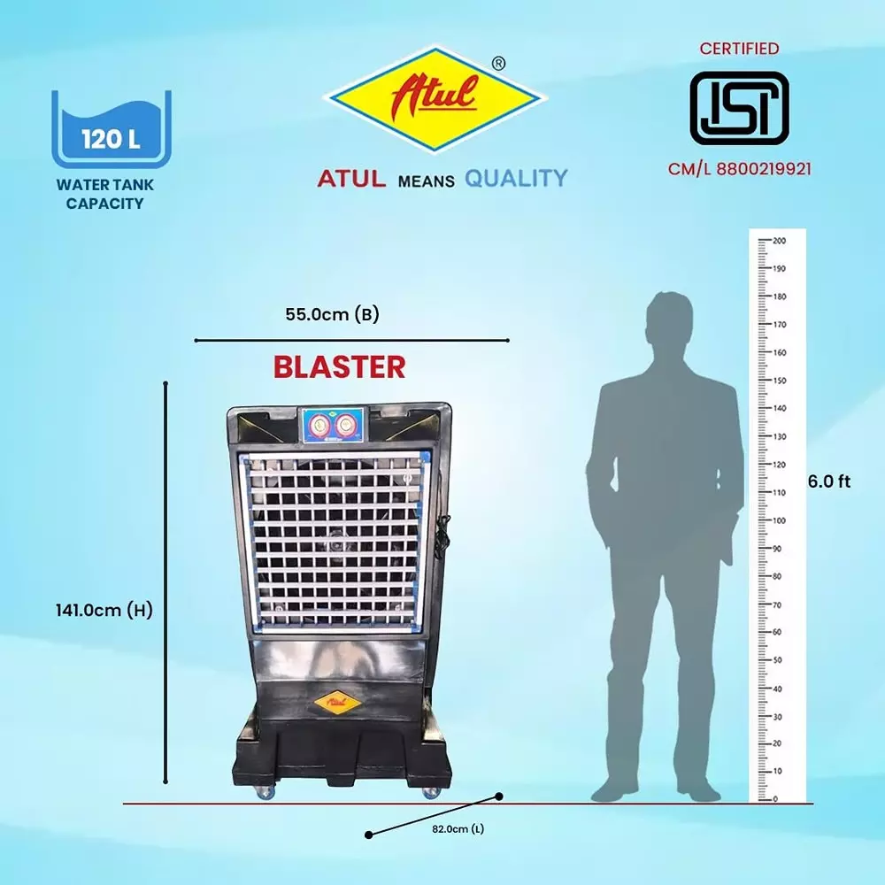 atul-air-cooler-e-frame-motor-380-w-power-120-l-capacity-black-medium-pump-18-inch-457-mm-motor-size-honeycomb-pads-1-side-coolers-blaster-18