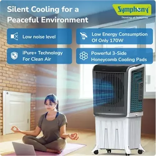 symphony-cfd-air-cooler-with-remote-195-w-power-electric-112-l-tank-capacity-white-grey-knob-control-for-home-office-silenzo--120-i-with-remote