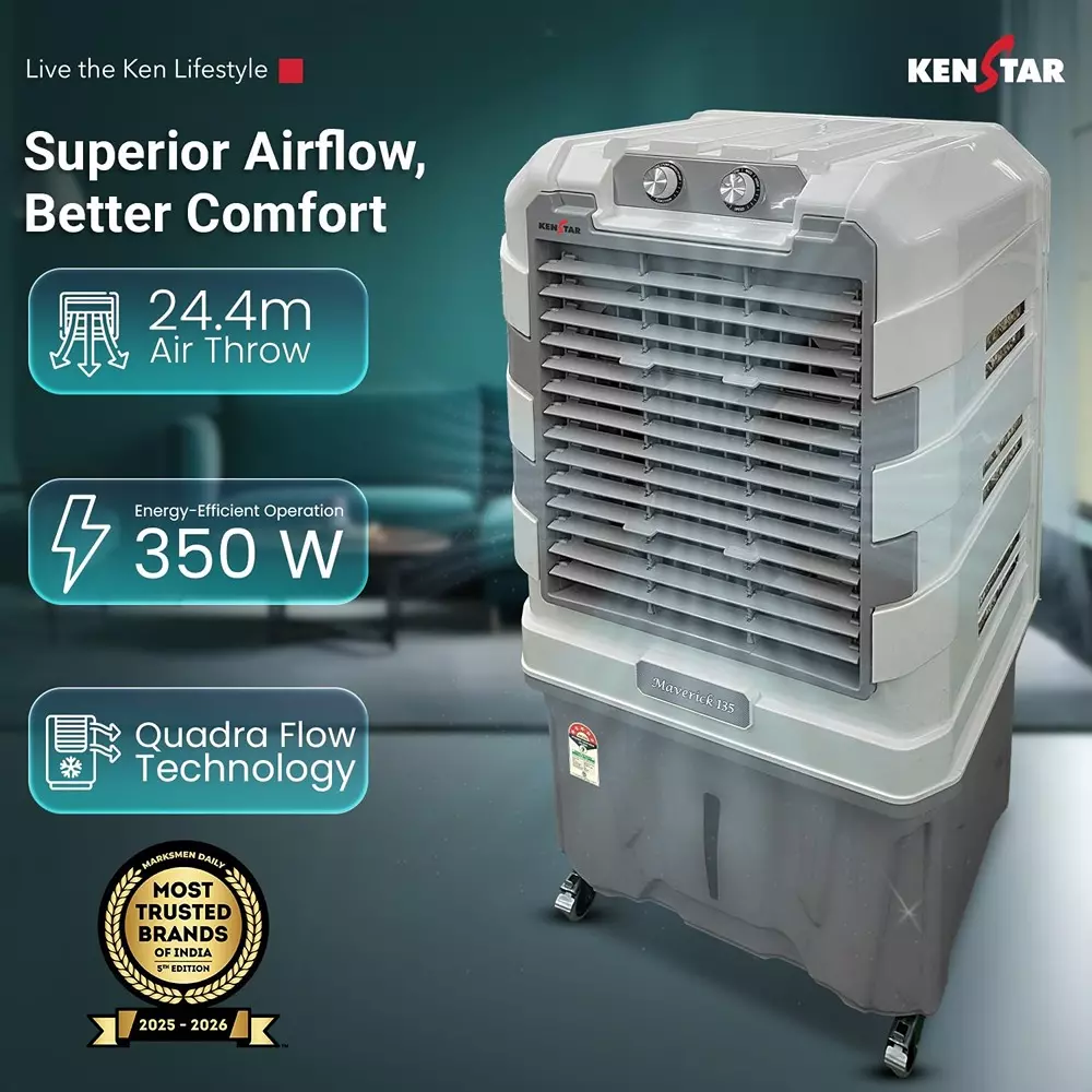kenstar-maverick-hc-135-desert-air-cooler-with-honeycomb-cooling-media-light-grey-color-135-l-capacity
