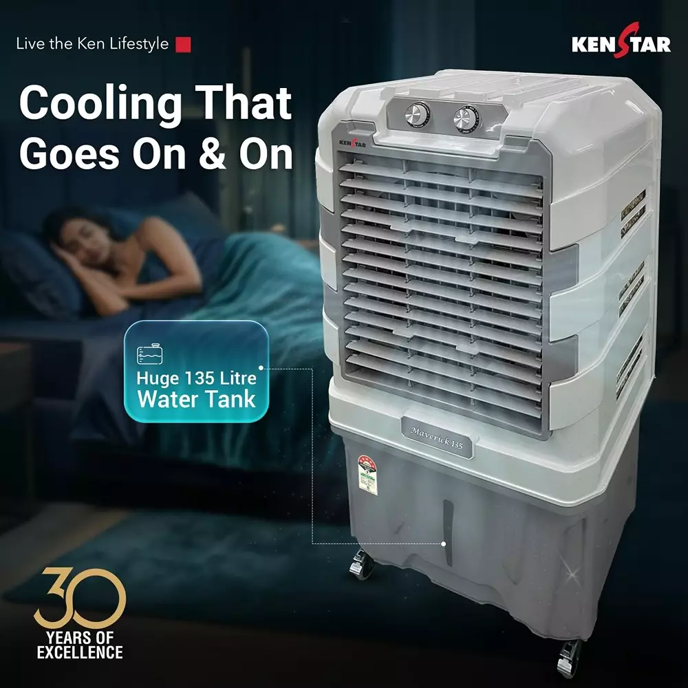 kenstar-maverick-hc-135-desert-air-cooler-with-honeycomb-cooling-media-light-grey-color-135-l-capacity