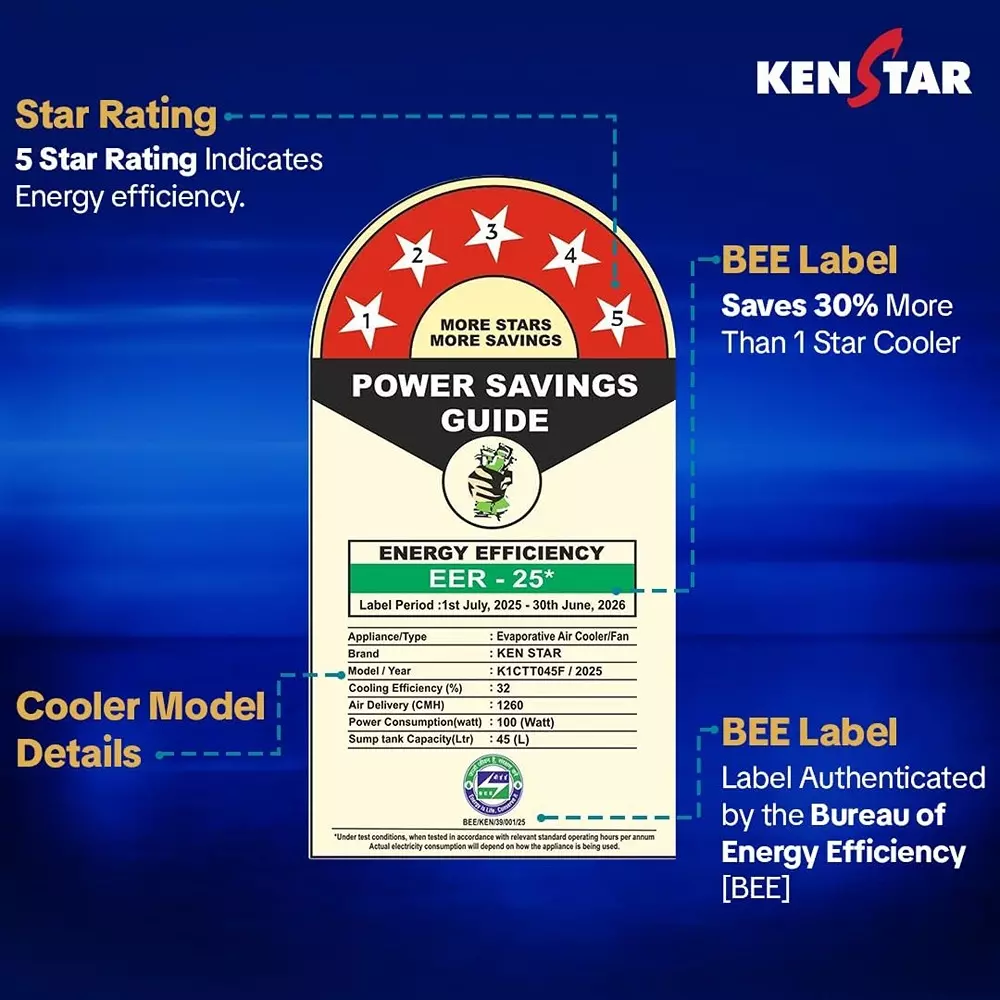 kenstar-tallde-hc-45-personal-air-cooler-white-color-45-l-capacity