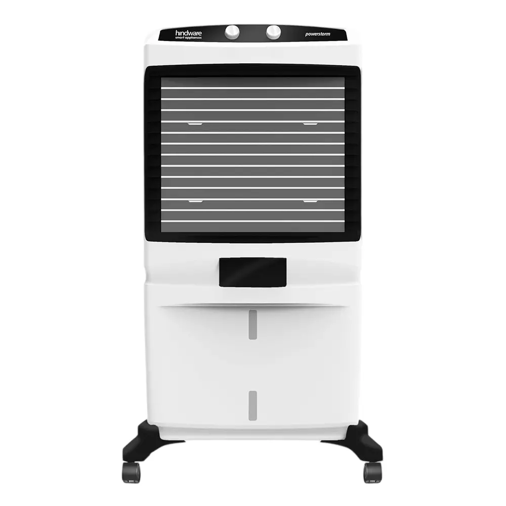 Hindware Smart Appliances 117 L Desert Air Cooler Freestanding Black & White, Powerstorm