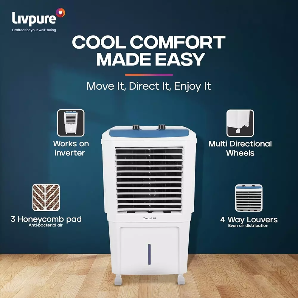 livpure-zencool-48-l-personal-air-cooler-honeycomb-3-speed-control-white