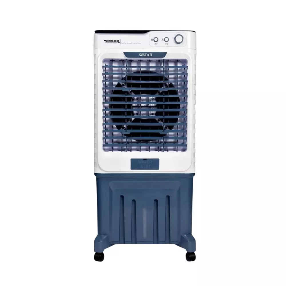 THERMOCOOL Avatar 95 L Desert Air Cooler with Caster Wheel & Toughened Glass Top White
