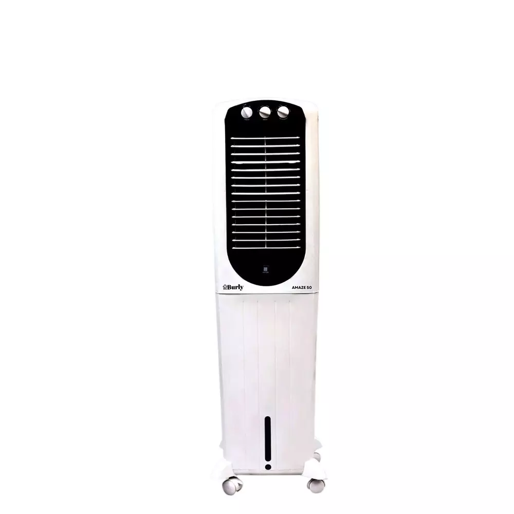 Burly Amaze Tower Air Cooler 50 L Capacity 4 Way Air Deflection, White