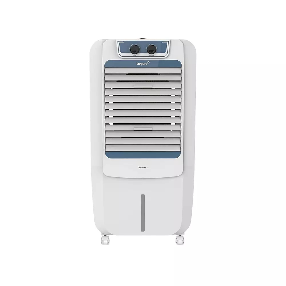 Livpure Coolmist 48 L Personal Air Cooler Honeycomb 3 Speed Control With Ice Chamber, White & Blue