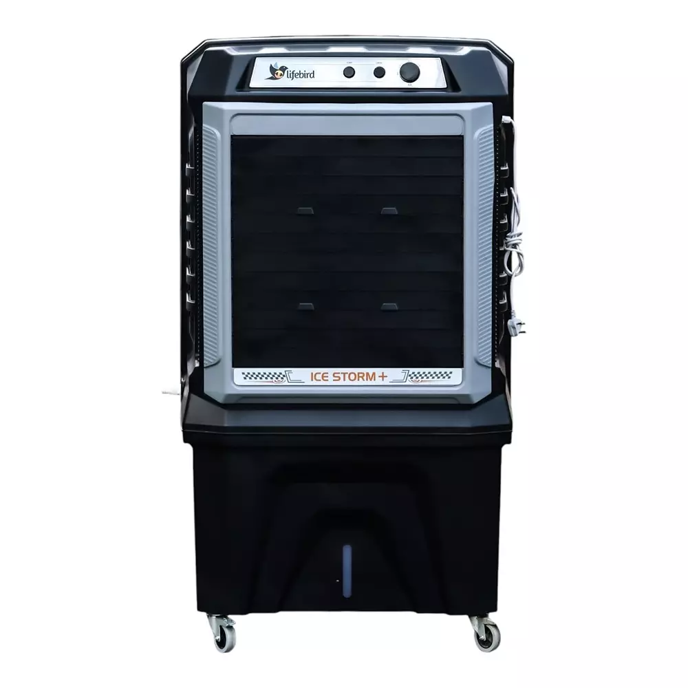 Lifebird Icestrom Commercial Air Cooler Black 558.8 mm (22 inch) Fan Size and 160 L Capacity, ICESTROM 160