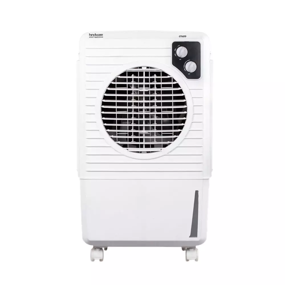 Hindware Smart Appliances 4 Wheel Personal Air Cooler 25 L Capacity Black & White 100 W Power, Cruzo