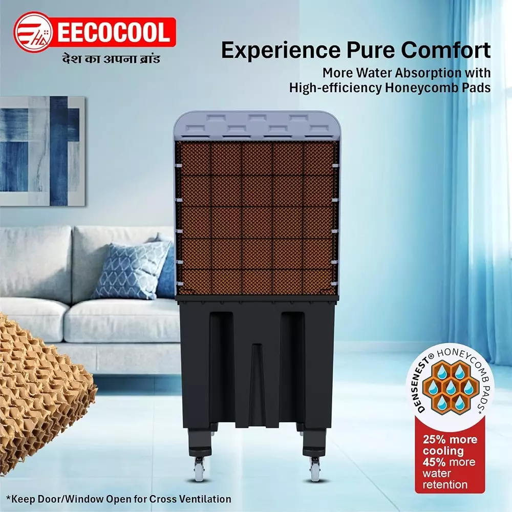 eecocool-100-l-desert-air-cooler-with-honey-comb-pads-chiller100g