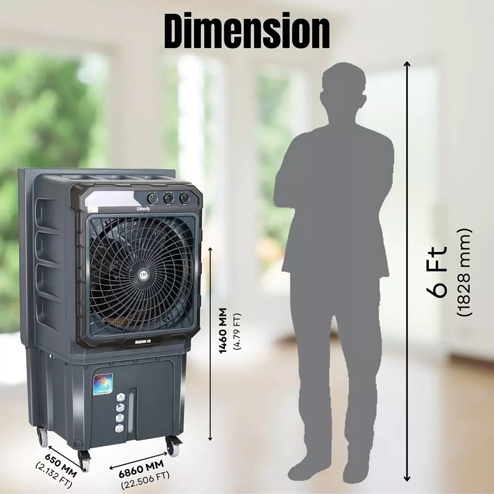 burly-megacool-heavy-duty-desert-air-cooler-140-l-capacity-grey-color