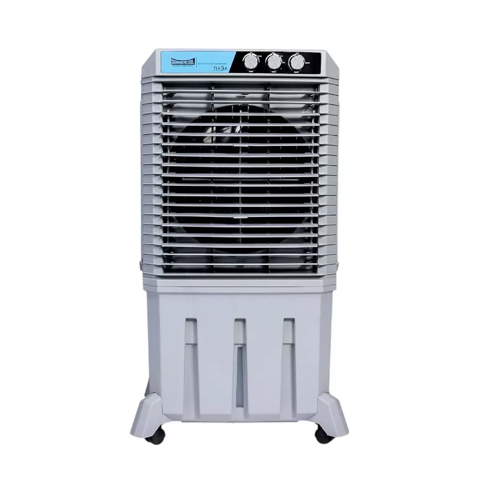 Summercool Tiara 75 L Desert Air Cooler Knob Control Honeycomb Cooling Pads Grey