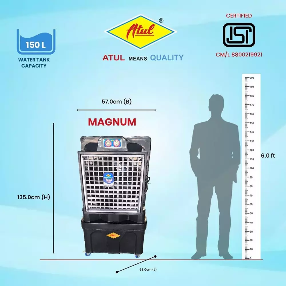 atul-air-cooler-h-frame-motor-310-w-power-150-l-capacity-black-medium-pump-22-inch-558-mm-motor-size-honeycomb-pads-1-side-coolers-magnum-plus-22