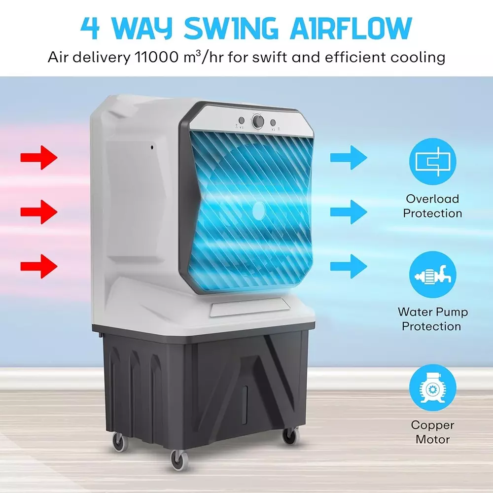 power-guard-jetmax-turbo-desert-air-cooler-black-and-white-color-130-l-capacity