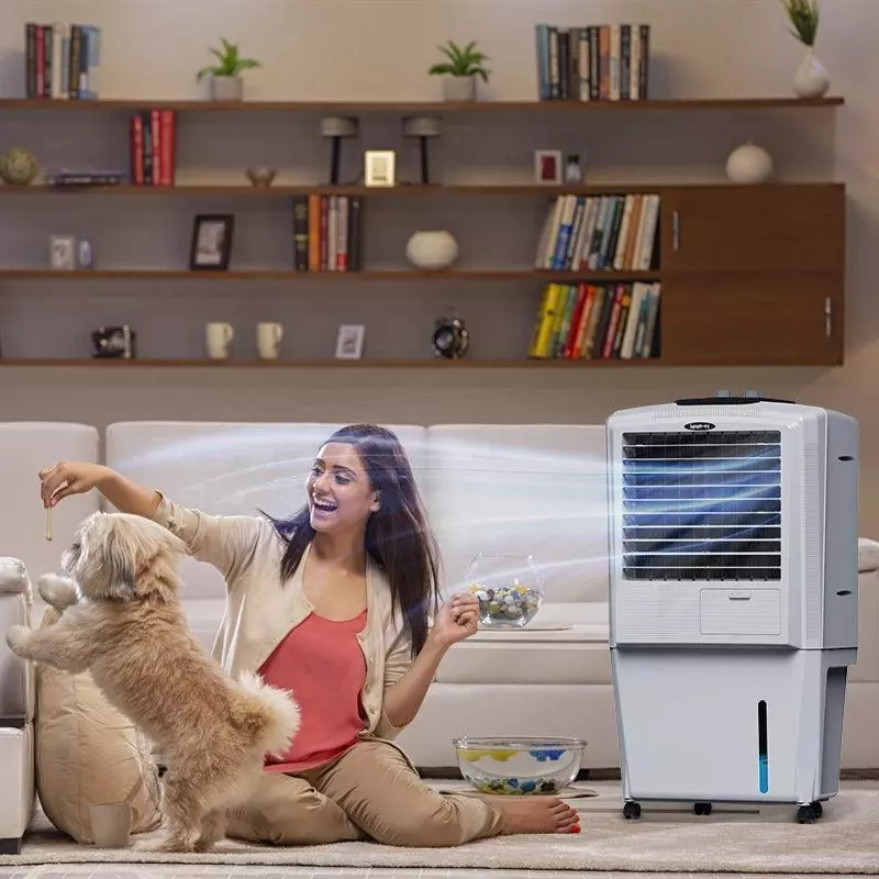 Symphony HiFlo 27 Personal Air Cooler 27 L 150 W with Powerful Air Throw, Grey