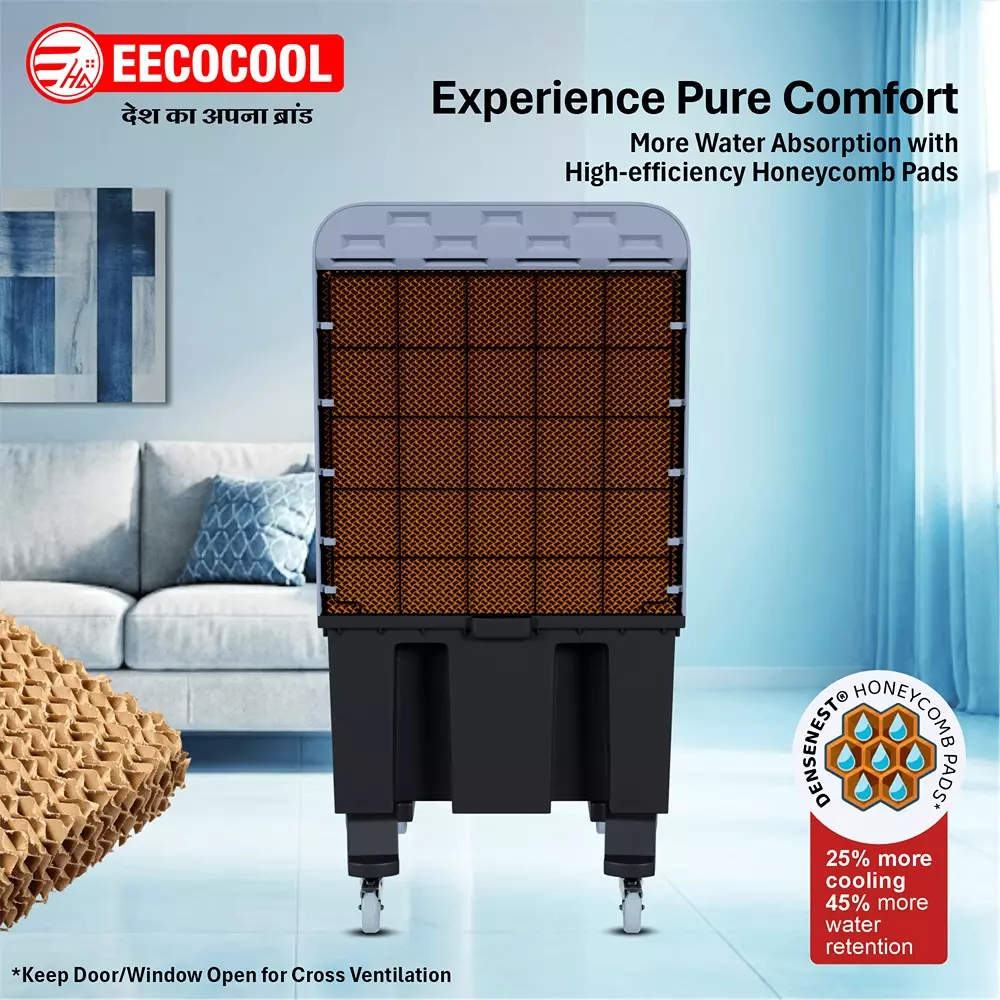 eecocool-chiller-85-l-desert-air-cooler-large-honeycomb-cooling-pad-with-auto-swing-technology