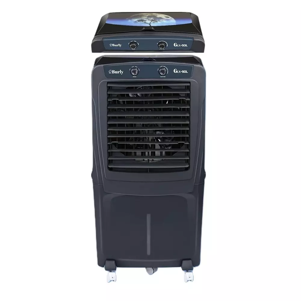 Burly Desert Glass top Air Cooler 90 L Capacity Grey Color, GLX-90