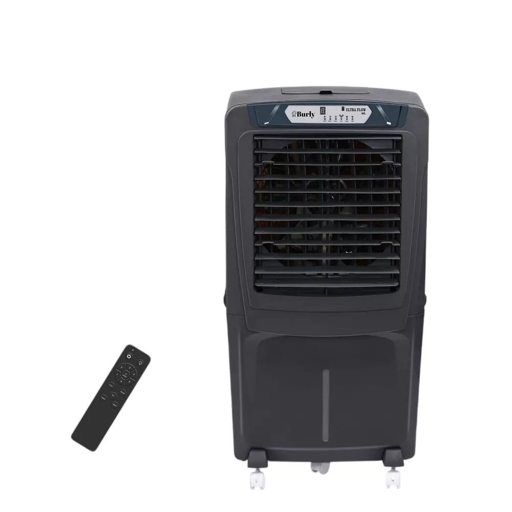 Burly Touch and Remote Control Air cooler 90 L Capacity Grey Color, BLDC EV 90