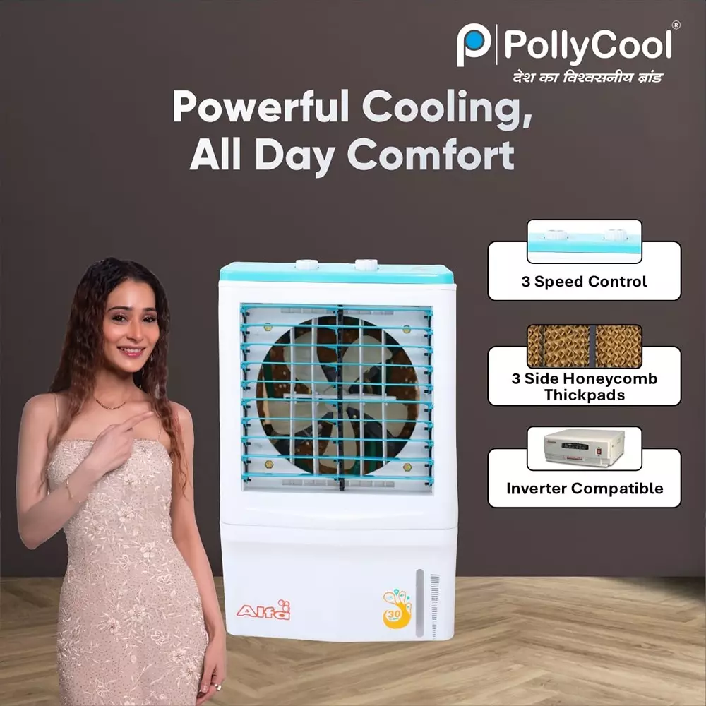 pollycool-85-w-counter-air-cooler-2500-rpm-speed-30-l-capacity-and-upto-10-ft-30-m-air-throw-alfa-30