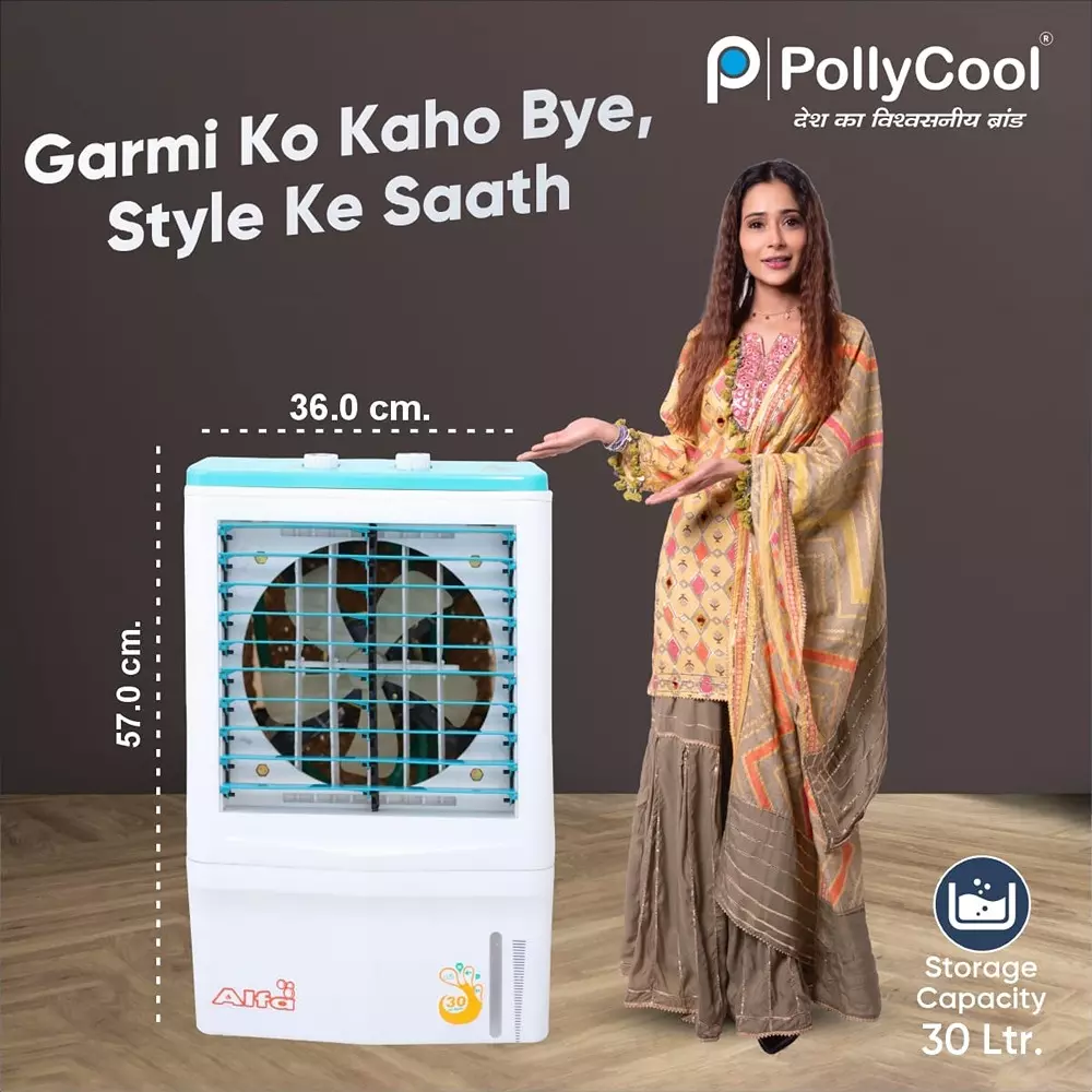 pollycool-85-w-counter-air-cooler-2500-rpm-speed-30-l-capacity-and-upto-10-ft-30-m-air-throw-alfa-30