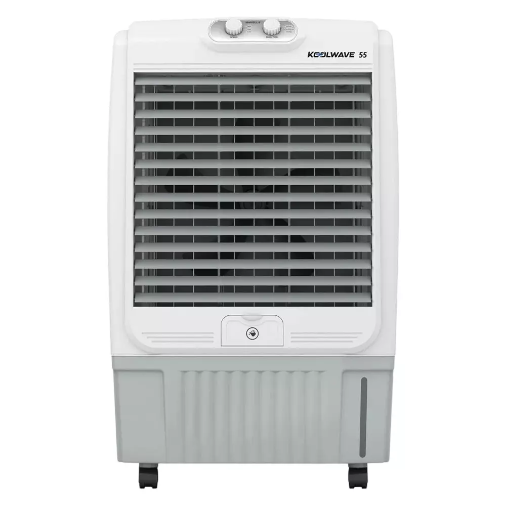 Havells KoolWave 55 Desert Air Cooler White and grey Color 55 L Capacity, GHRACCJE55