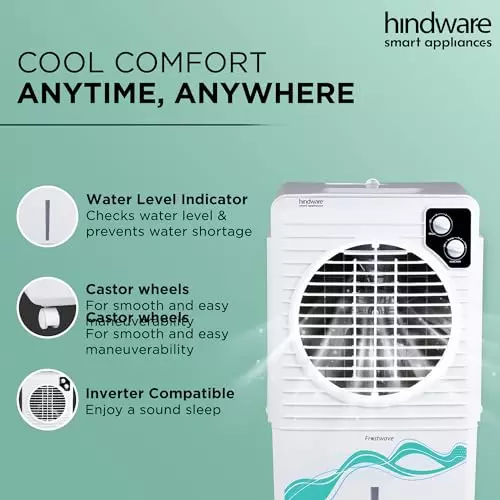 hindware-smart-appliances-air-cooler-corded-electric-white-and-grey-surface-mounted-230-v-50x85x45-cm-size-knob-control-38-l-capacity-for-home-hotel-use-frstwv38lwg