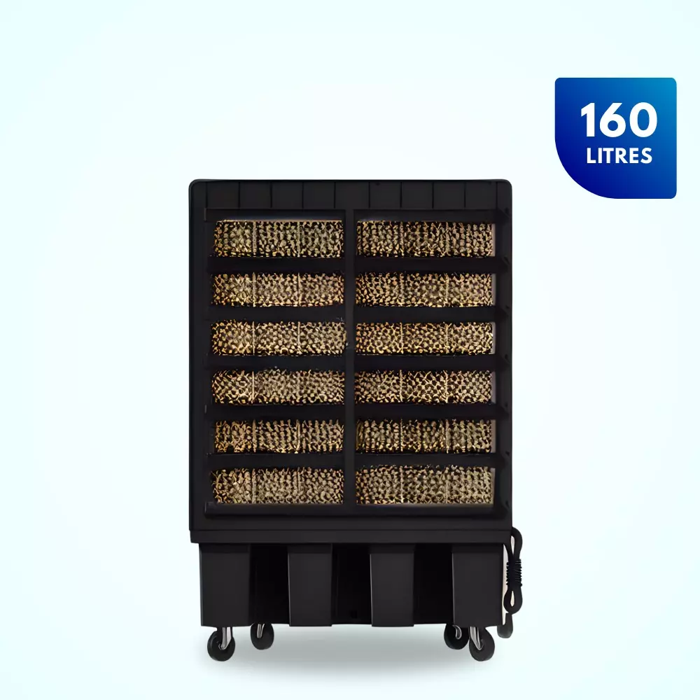 NexAir 160 L Evaporative Industrial Plastic Air Cooler 550 W Black, MAX30160