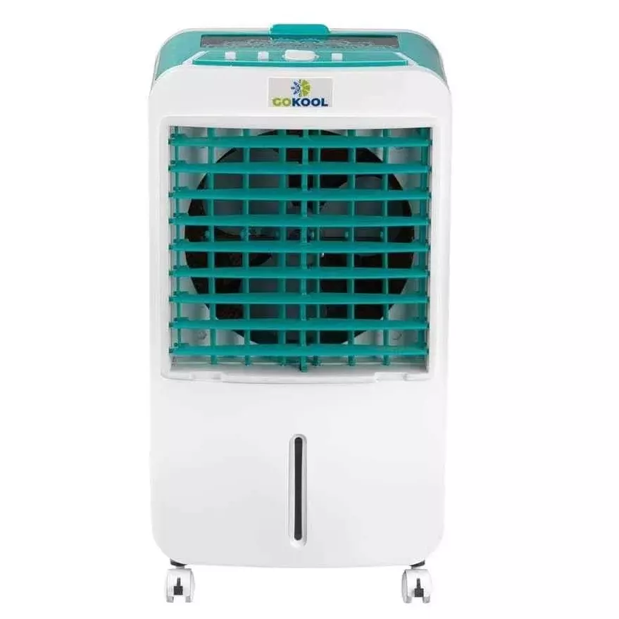 GOKOOL Curvv Personal Air Cooler White and Green 35 L Capacity, GOK-CURVV-35L