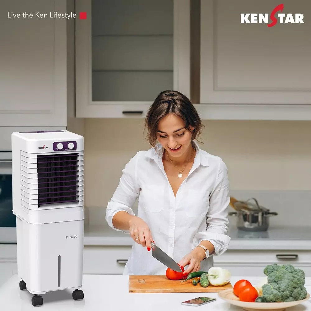 kenstar-pulse-air-cooler-20-l-tank-capacity-white-purple-80-w-power-consumption-4-wheels-for-home-office-use-pulsehc20
