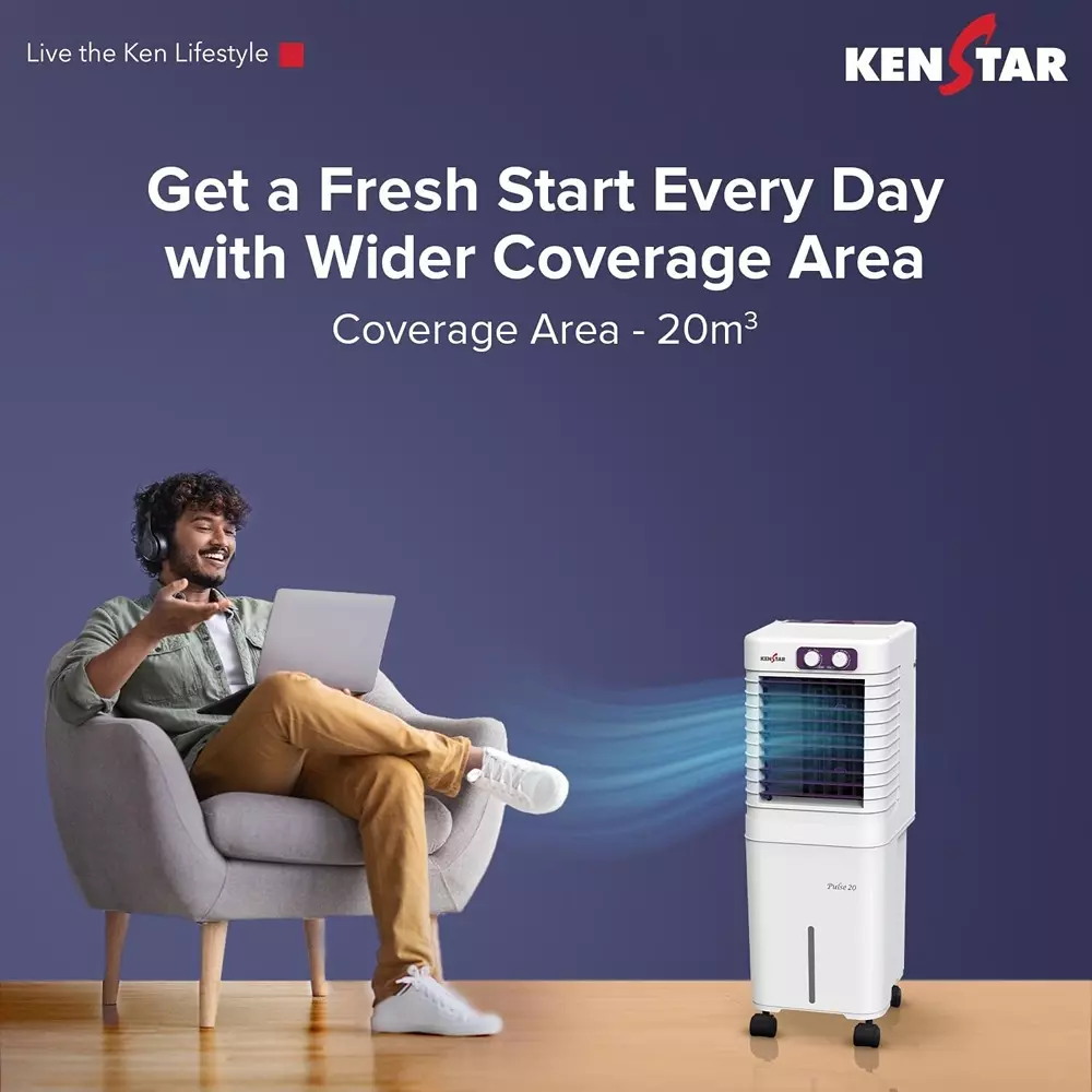 kenstar-pulse-air-cooler-20-l-tank-capacity-white-purple-80-w-power-consumption-4-wheels-for-home-office-use-pulsehc20