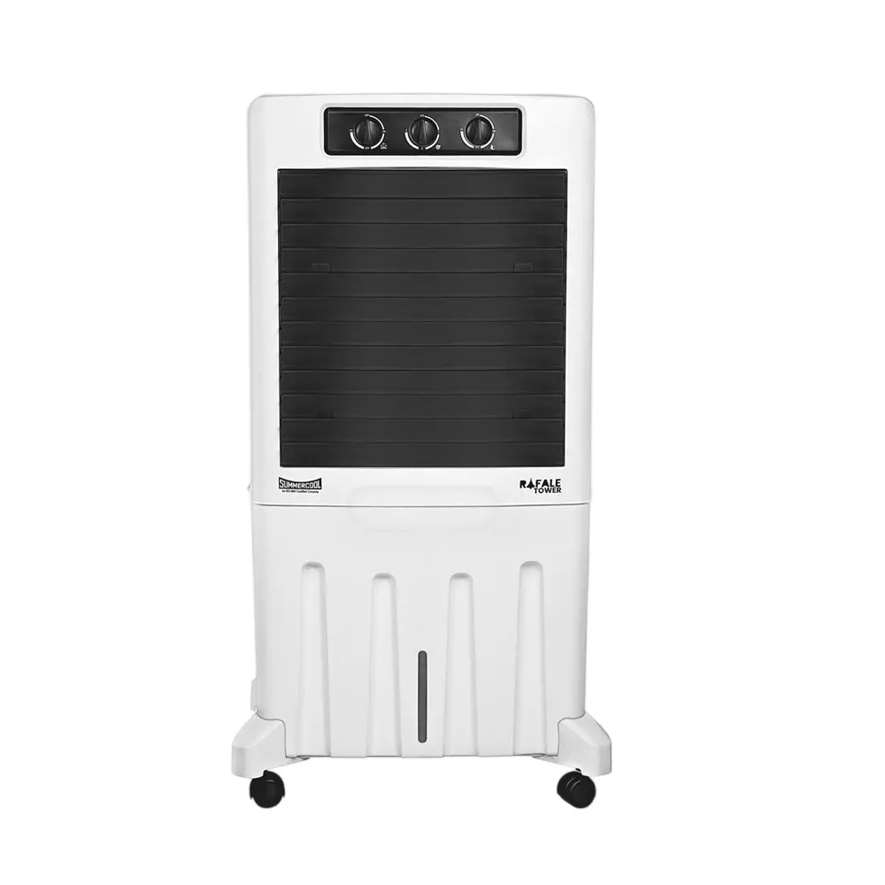 Summercool Rafale Tower 95 L Desert Air Cooler Knob Control Honeycomb Cooling Pads Off White