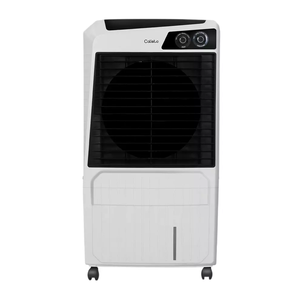 Hindware Smart Appliances 5 Wheel Desert Air Cooler 105 L Capacity White & Black 200 W Power, CALISTO
