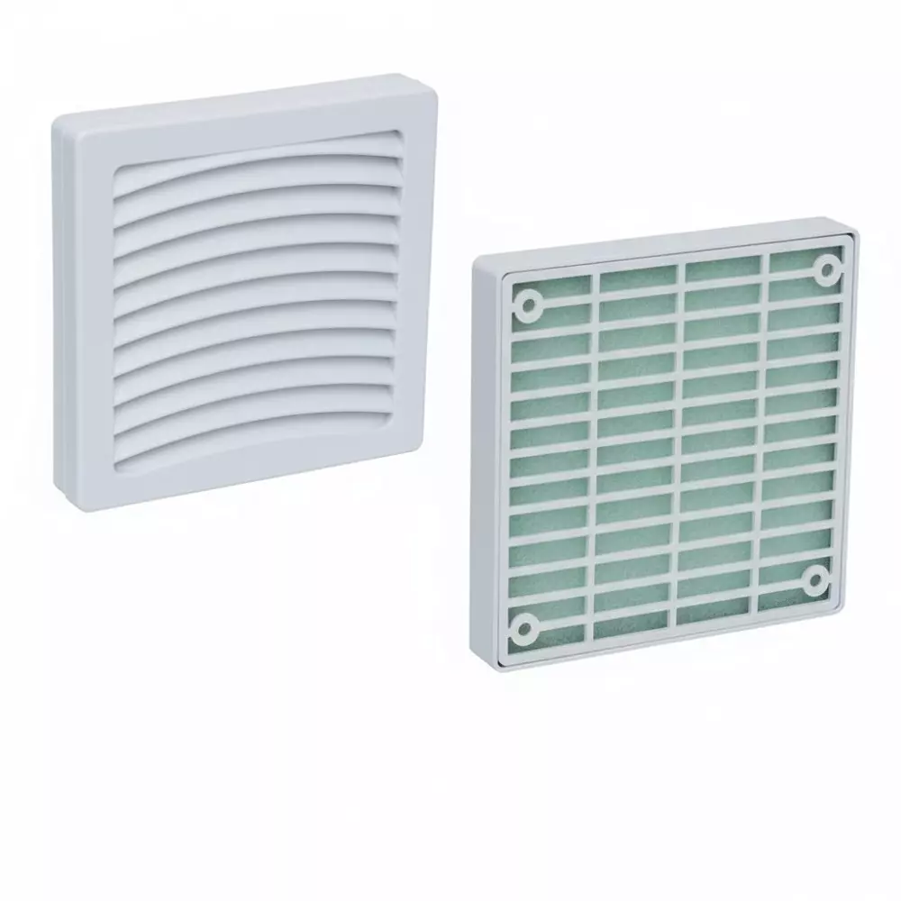 Elettro Air Vent Fan Filter Premium Series Oval Design Halogen Free ABS Body Screw Fit, Size 130x130 mm, ETAV-130/4