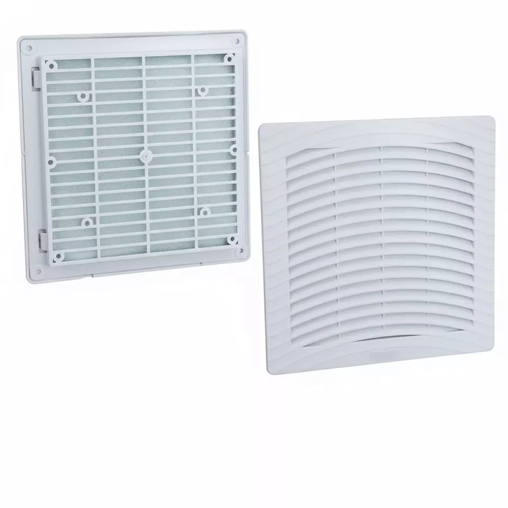 Elettro Air Vent Fan Filter Premium Series Oval Design Halogen Free ABS Body Snap Fit, Size 204x204 mm, ETAV-204/SF-4/6