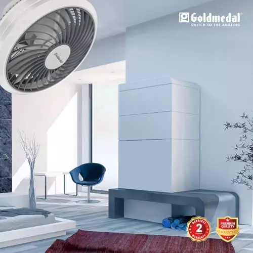 Goldmedal Astor Cabin Fan White Grey 300 mm, PCS650212DMNWG