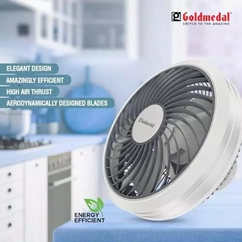 Goldmedal Astor Cabin Fan White Grey 300 mm, PCS650212DMNWG