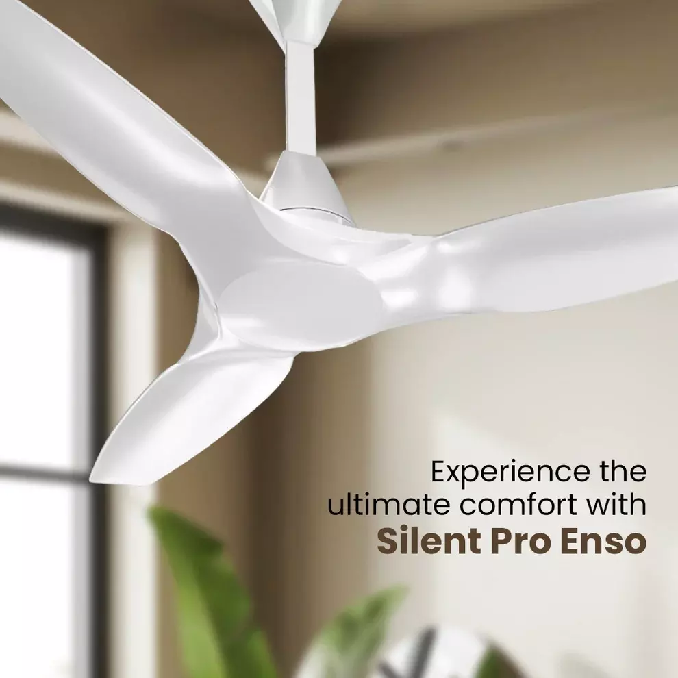 Crompton Silentpro Enso All White 1225 mm Ceiling Fan, CFSPENS48SWT