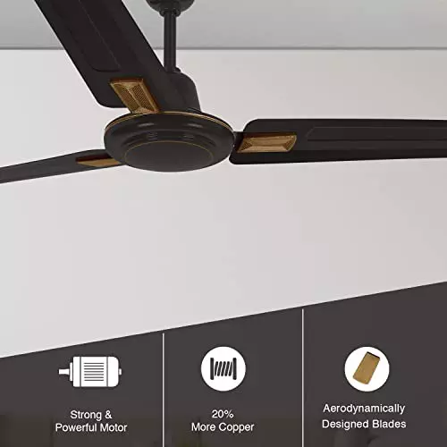 RR Signature RAPID DECO Ceiling Fan Velvet Brown 1200 mm Sweep 400 RPM