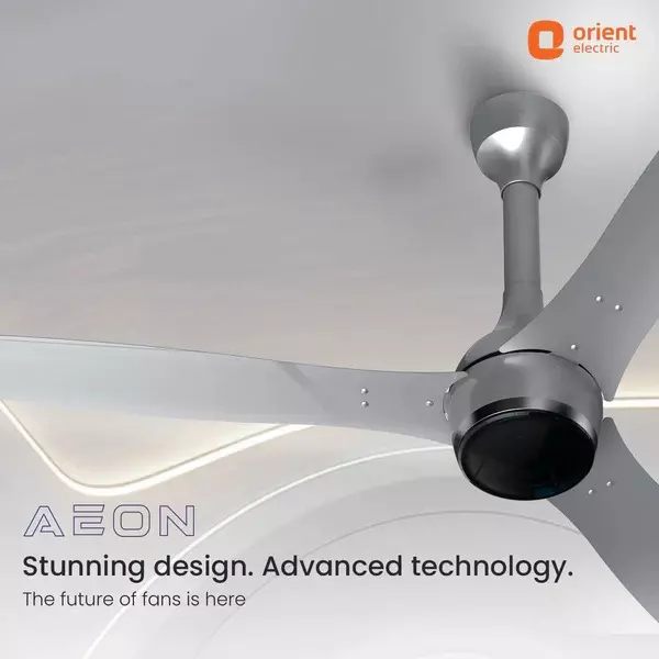 Orient BLDC Premium Aeon Antidust Ceiling Fan with Remote Platinum Silver 1200 mm 32 W 3 Blades 350 RPM