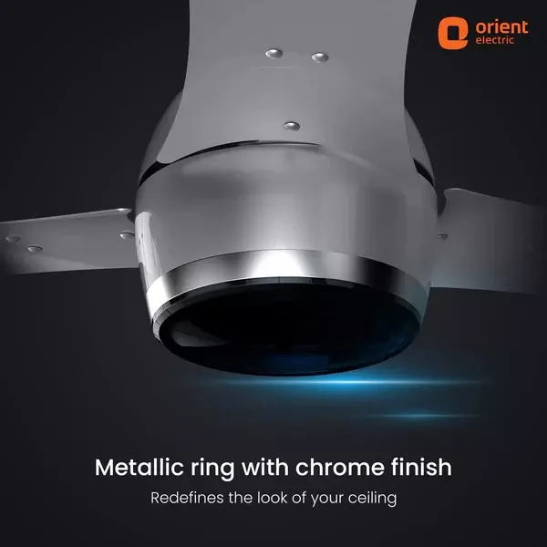 Orient BLDC Premium Aeon Antidust Ceiling Fan with Remote Platinum Silver 1200 mm 32 W 3 Blades 350 RPM