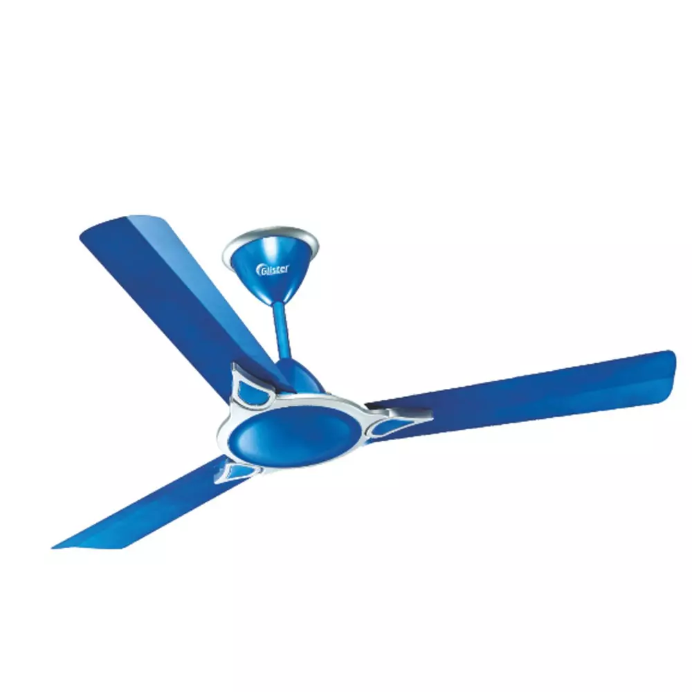 Glister Tulip 75 W Ceiling Fan 900 mm (35 inch) Sweep Size 400 RPM Aluminium Midnight Blue