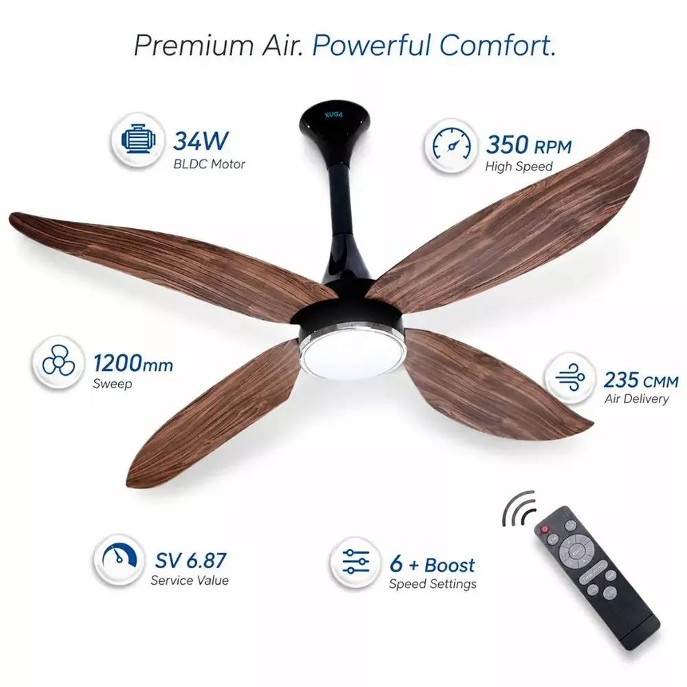 xuga-ceiling-fan-235-cmm-air-flow-bldc-motor-4-blades-350-rpm-1200-mm-sweep-size-wooden-color-avior-f8p