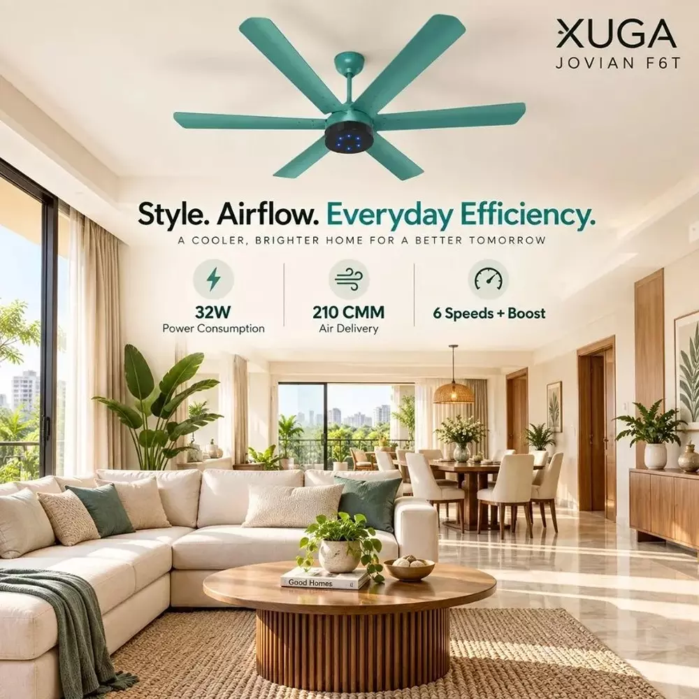 xuga-ceiling-fan-210-cmm-air-flow-6-blades-320-rpm-1200-mm-sweep-size-teal-dual-color-jovian-f6t