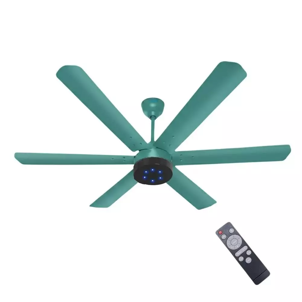 XUGA Ceiling Fan 210 CMM Air Flow 6 Blades 320 RPM 1200 mm Sweep Size Teal Dual Color, Jovian F6T