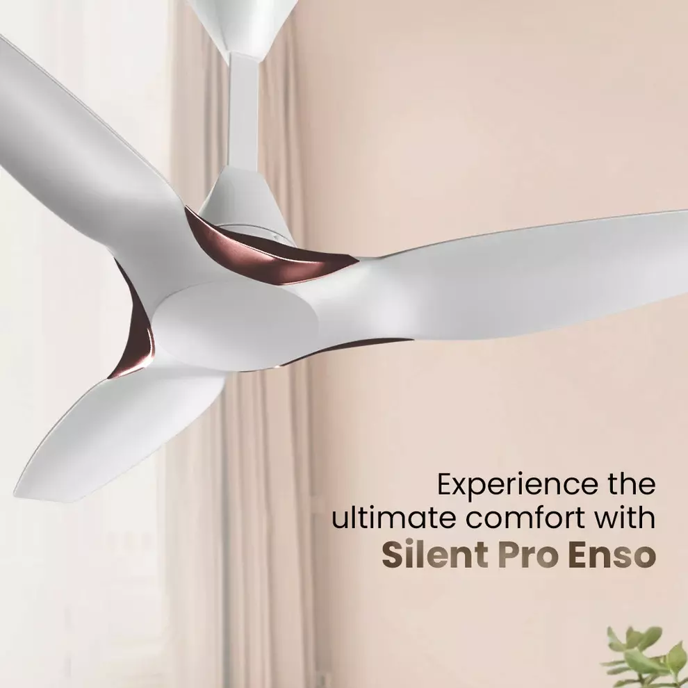 Crompton Silentpro Enso Silk White 1225 mm Ceiling Fan, CFSPENS48AWT