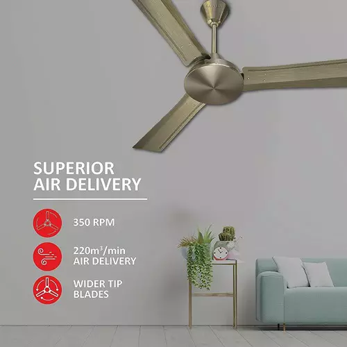 Havells EP Trendy ES Antique Brass 1200 mm Ceiling Fan, FHCTR1SABR48