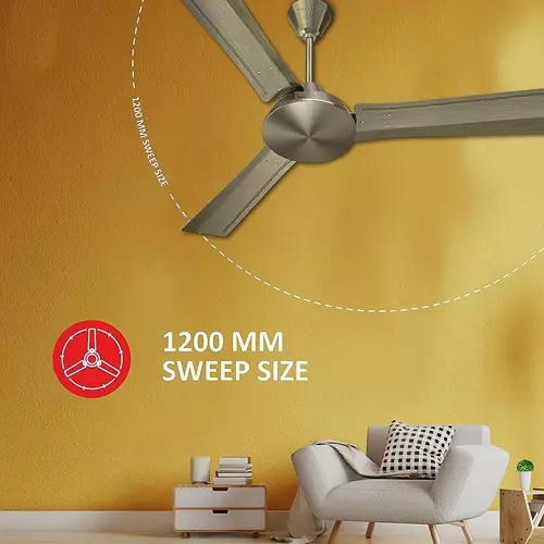 Havells EP Trendy ES Antique Brass 1200 mm Ceiling Fan, FHCTR1SABR48