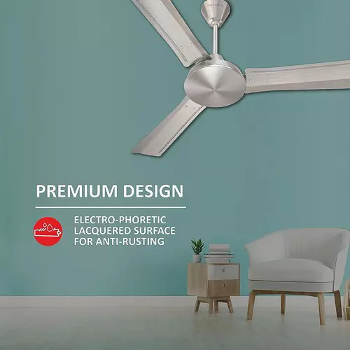 Havells EP Trendy ES Brushed Nickel 900 mm Ceiling Fan, FHCTR1SBSN36