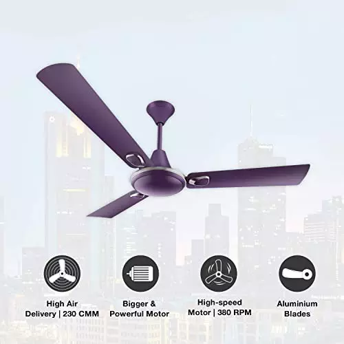 RR Signature TRIANA BLDC Ceiling Fan Lavender 1200 mm Sweep 380 RPM