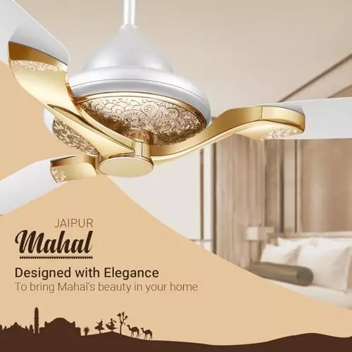 RR Signature JAIPUR MAHAL Ceiling Fan Agaria White 1320 mm Sweep 320 RPM