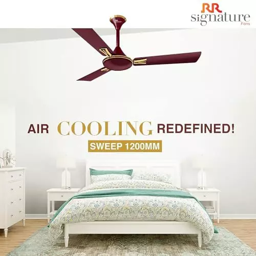 RR Signature AUDIE Ceiling Fan Cedar Brown 1200 mm Sweep 350 RPM